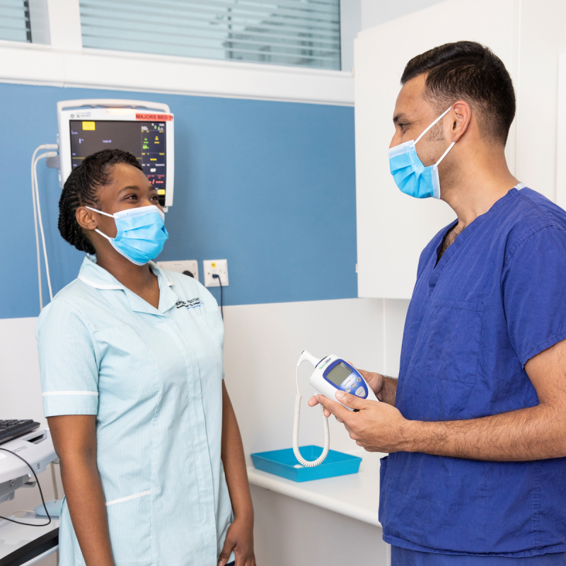 Two Nurses in a Hospital