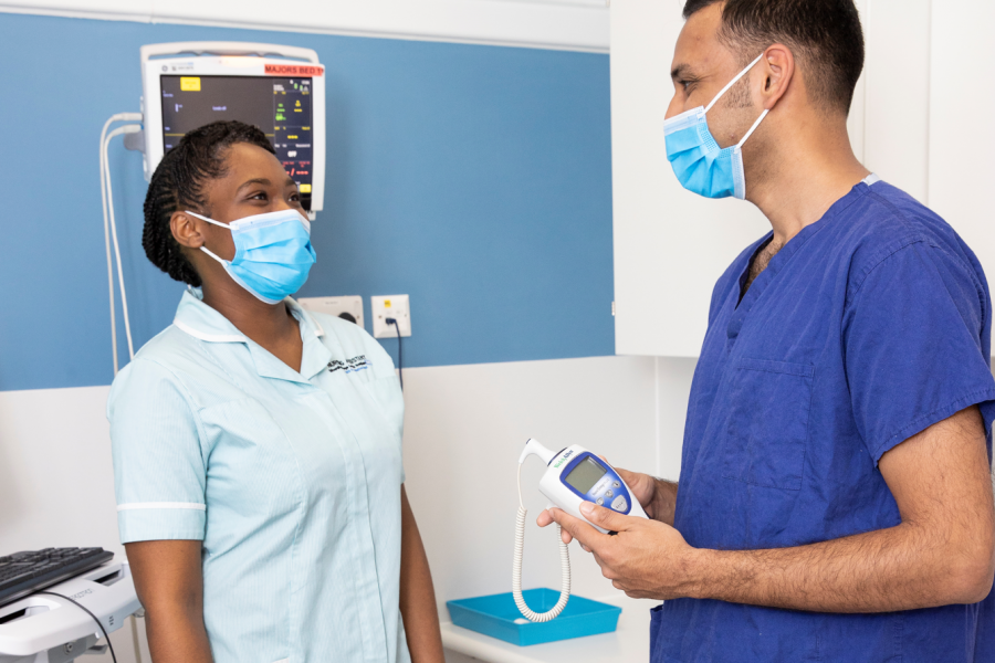 Two Nurses in a Hospital