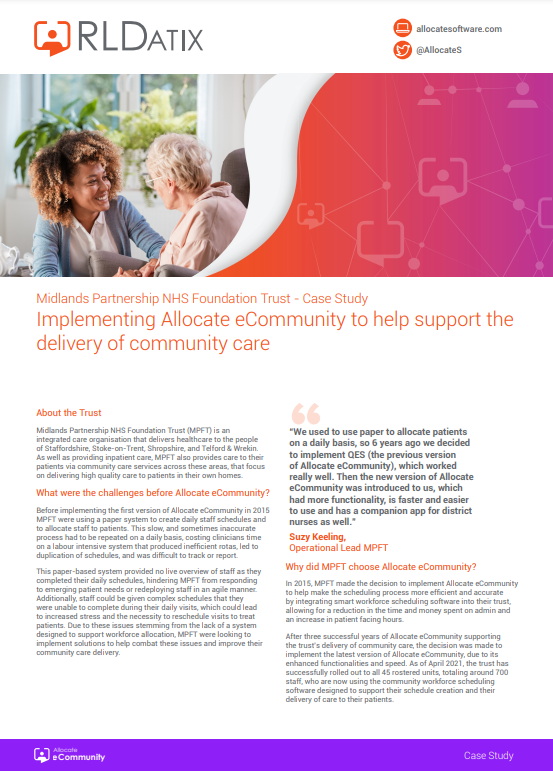 Midlands Partnership NHS Foundation Trust Case StudyScreenshot
